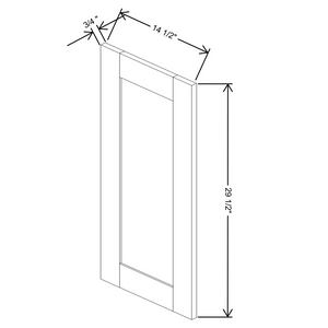 Fabuwood Allure Galaxy Frost 15"W X 30"H Decorative Door