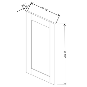 Fabuwood Allure Galaxy Frost 18"W X 30"H Decorative Door