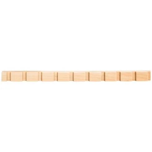 3/8" D x 9/16" H Hard Maple Dentil Moulding