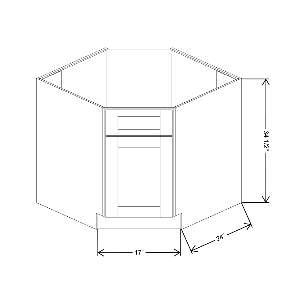 Fabuwood Allure Galaxy Frost Corner Sink Base 36"W Cabinet