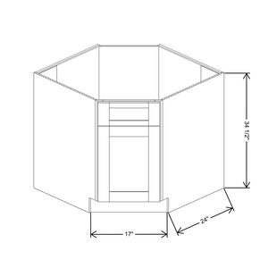 Fabuwood Allure Galaxy Frost Corner Sink Base 36"W Cabinet