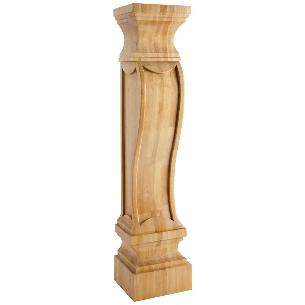 8" W x 7" D x 36" H Alder German Romanesque Fireplace Corbel