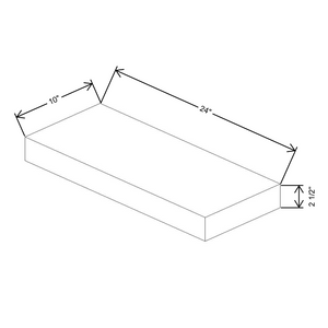 Fabuwood Allure Galaxy Frost Timber Floating Shelf 24"W X 10"D X 2.5"T