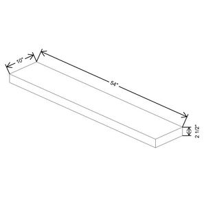 Fabuwood Allure Galaxy Frost 54"W Floating Shelf