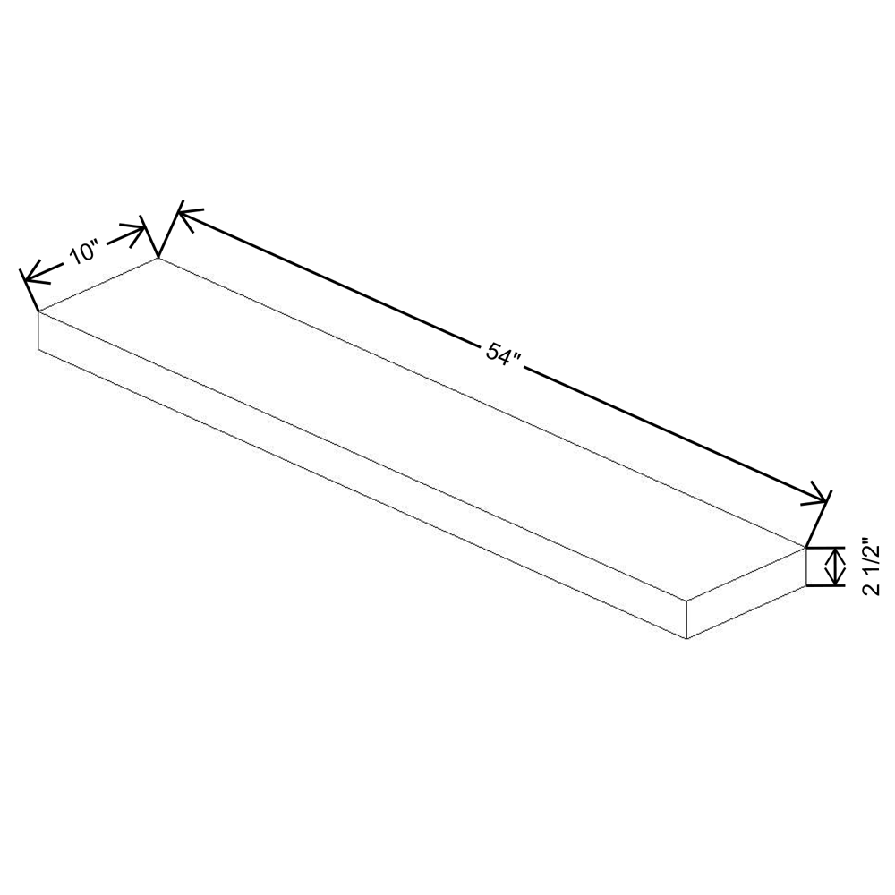 Fabuwood Allure Galaxy Floating Shelf 54"W- Timber with LED