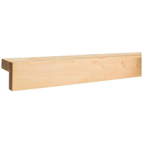 2-1/8" D x 2" H Oak Frameless Shaker Light Rail Moulding