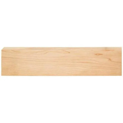 2-1/8" D x 2" H Oak Frameless Shaker Light Rail Moulding