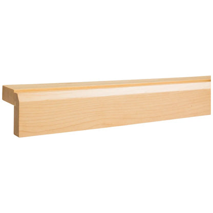 2-1/8" D x 2-1/8" H Poplar Beveled Shaker Light Rail Moulding