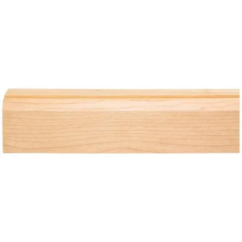 2-1/8" D x 2-1/8" H Poplar Beveled Shaker Light Rail Moulding