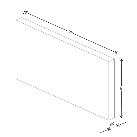 Fabuwood Allure Galaxy Frost Extension Molding 96"W x 6”H x ¾”D