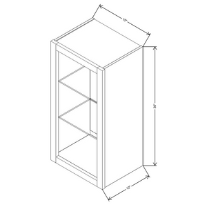 Fabuwood Allure Galaxy Frost 15"W X 30"H Wall No Door