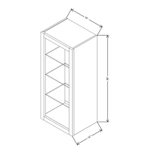 Fabuwood Allure Galaxy Frost 15"W X 36"H Wall No Door