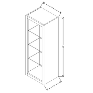 Fabuwood Allure Galaxy Frost 15"W X 42"H Wall No Door