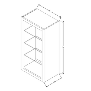 Fabuwood Allure Galaxy Frost 18"W X 36"H Wall No Door