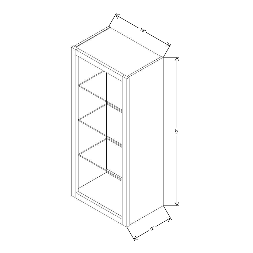 Fabuwood Allure Galaxy Frost 18"W X 42"H Wall No Door