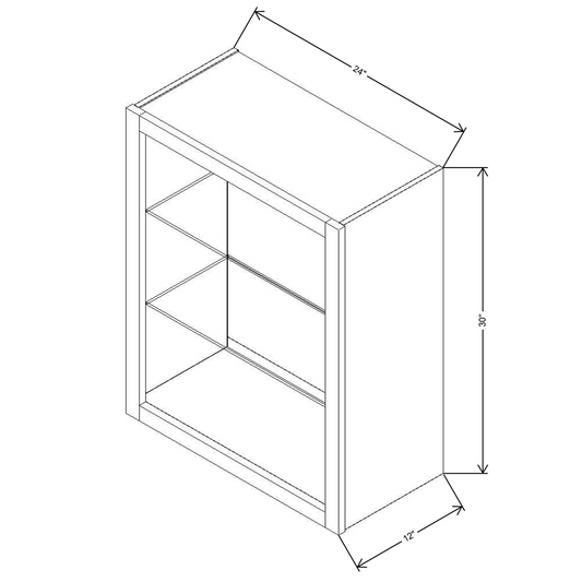 Fabuwood Allure Galaxy Frost Wall 30”H No Door 24"W Cabinet