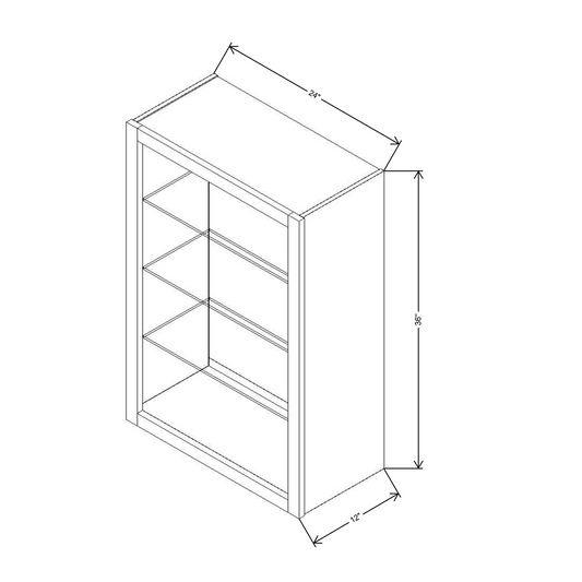 Fabuwood Allure Galaxy Frost Wall 36”H No Door 24"W Cabinet
