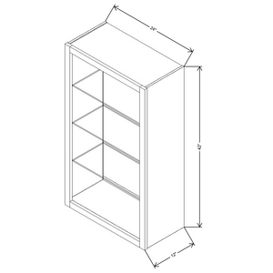 Fabuwood Allure Galaxy Frost 24"W X 42"H Wall No Door