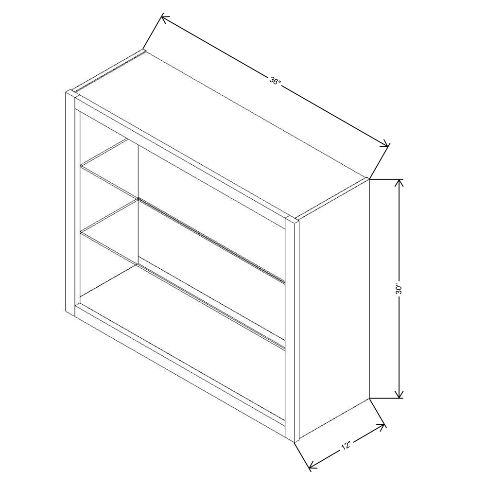 Fabuwood Allure Galaxy Frost 36"W X 30"H Wall No Door