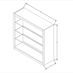 FABUWOOD ALLURE GALAXY FROST 36"W X 36"H WALL NO DOOR