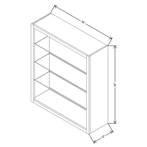 Fabuwood Allure Galaxy Frost 36"W X 42"H Wall No Door