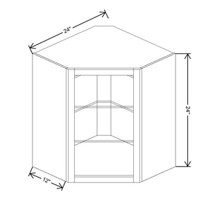 Fabuwood Allure Galaxy Frost 24"W X 30"H   Corner Wall No Door