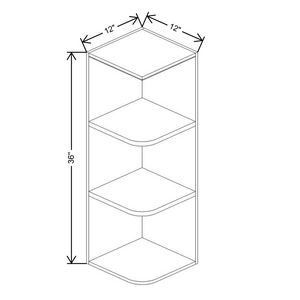 Fabuwood Allure Galaxy Frost 12"W X 36"H Wall Open End