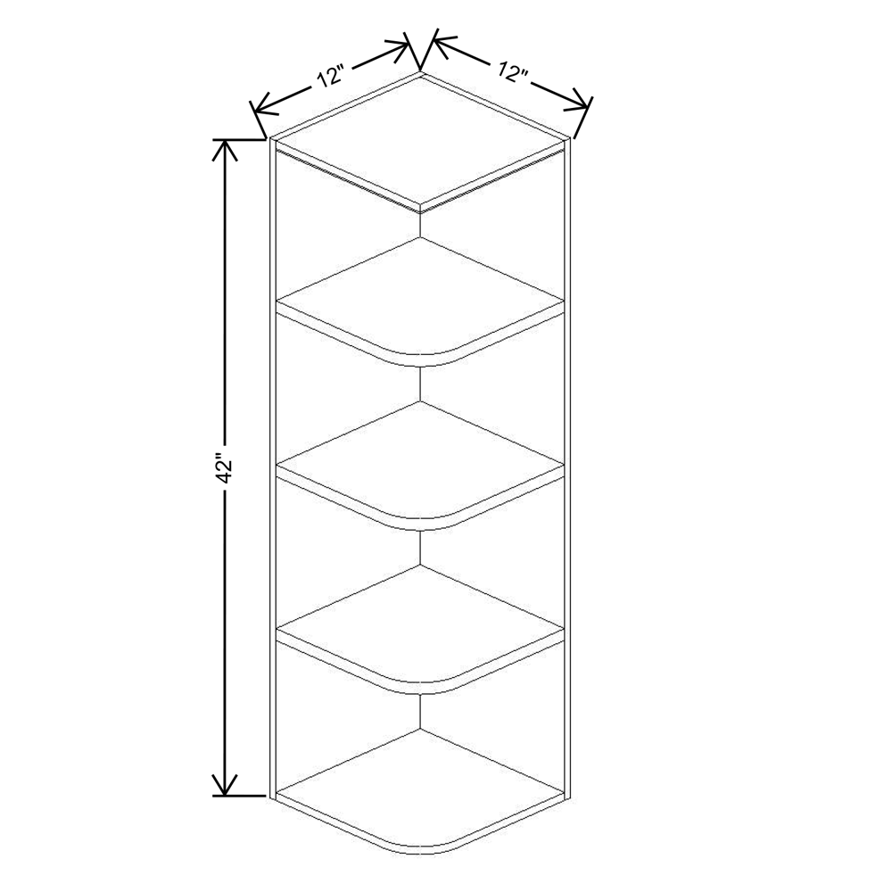 Fabuwood Allure Galaxy Frost 12"W X 42"H Wall Open End