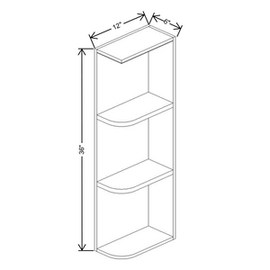 Fabuwood Allure Galaxy Frost 06"W X 36"H Wall Open End