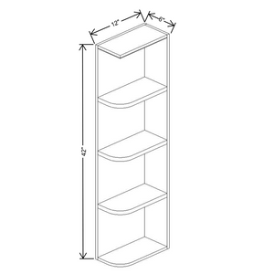 Fabuwood Allure Galaxy Frost 06"W X 42"H Wall Open End