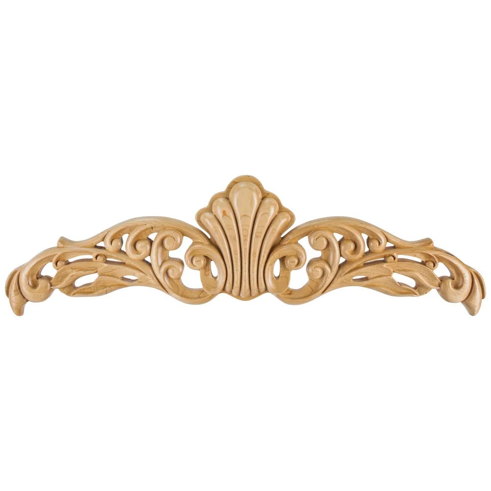 20" W x 3/4" D x 5-3/4" H Maple Art Nouveau Onlay