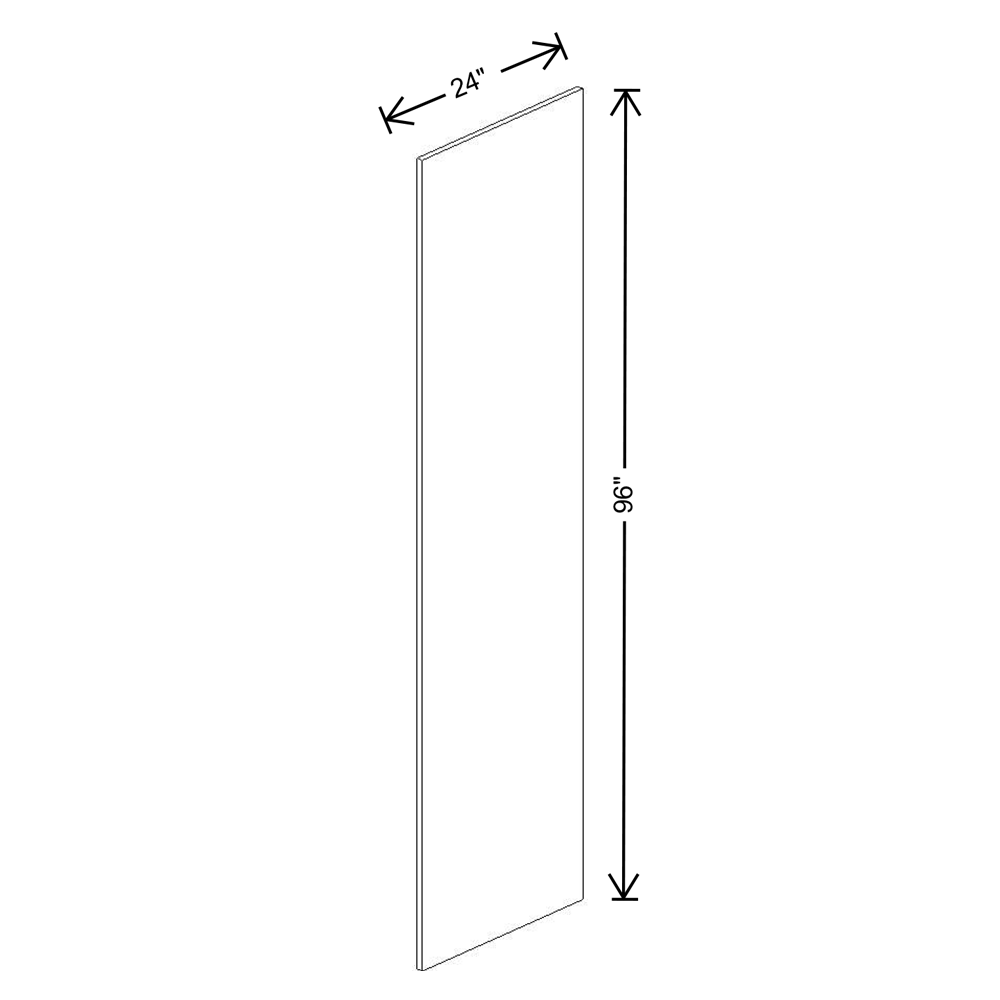 Fabuwood Allure Galaxy Frost End Panel 96"H x 24"D with 1.5" Stile