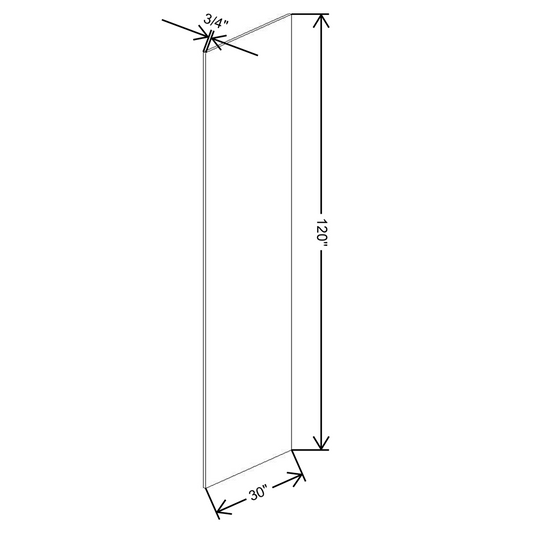 Fabuwood Allure Galaxy Frost Refrigerator End Panel ¾”W x 120”H x 30"D