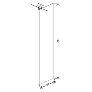 Fabuwood Allure Galaxy Frost 1 1/2"W - 30"D X 120"H Refrigerator End Panel