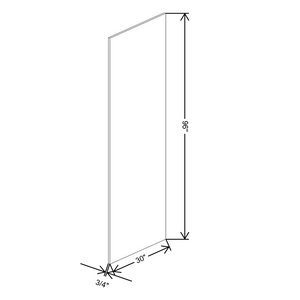 Fabuwood Allure Galaxy Frost 3/4"W X 30"D X 96"H Refrigerator End Panel