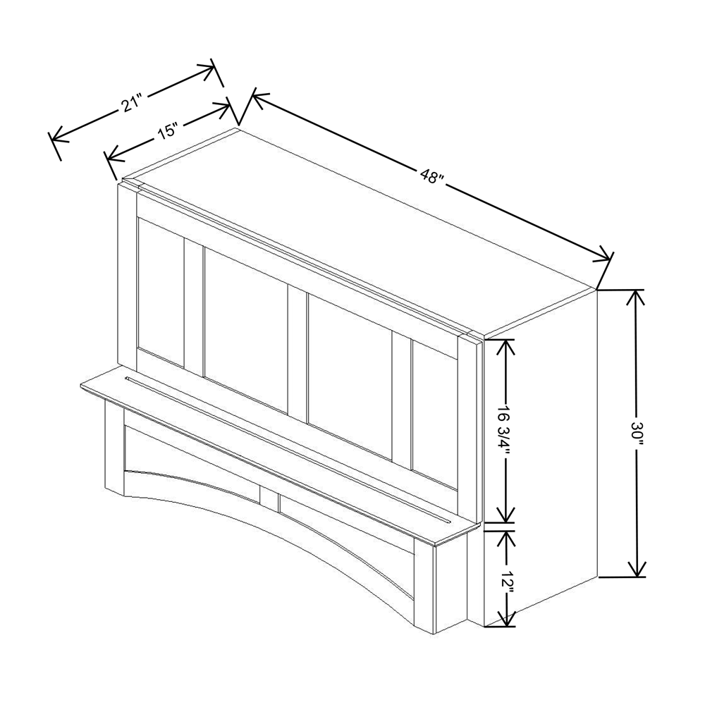 Fabuwood Allure Galaxy Frost 4-Panel Arched Hood 48"W