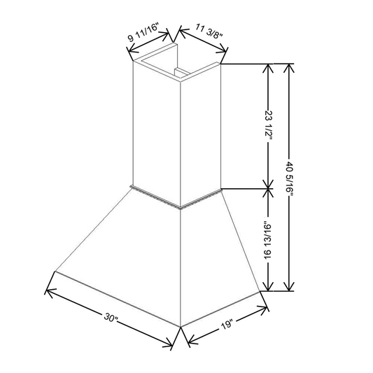 Fabuwood Allure Galaxy Timber Euro Hood 30"W