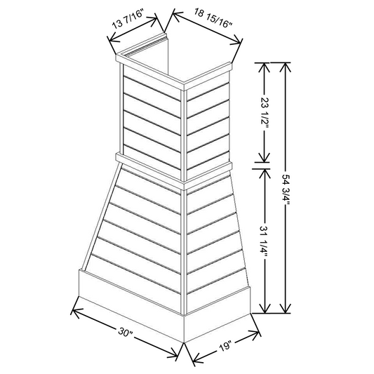 Fabuwood Allure Galaxy Frost Farmhouse Hood 30"W