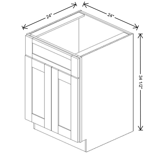 Fabuwood Allure Galaxy Frost Sink Base 24"W Cabinet
