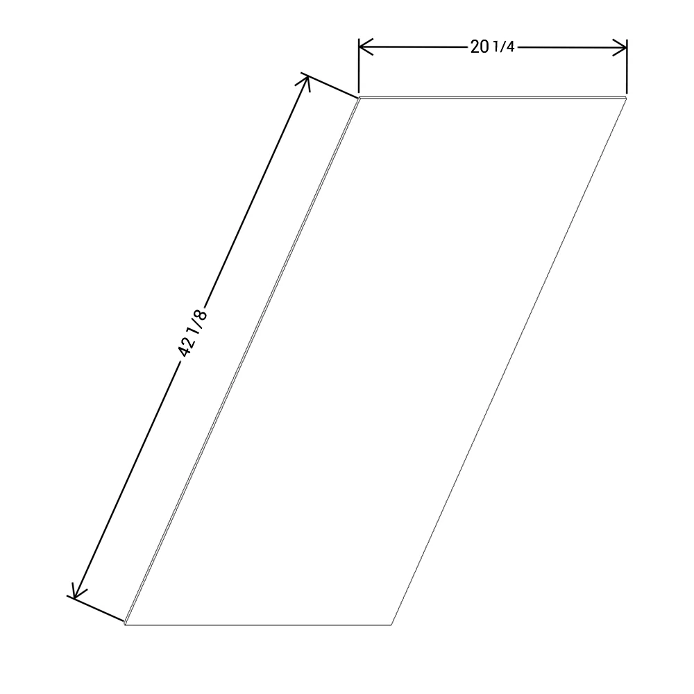 Fabuwood Allure Galaxy Frost Loose Finished End Vanity Skin Base 24"D x 43”H