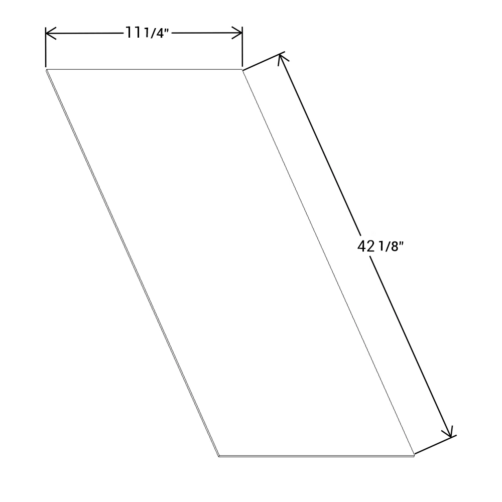 Fabuwood Allure Galaxy Frost   Loose Finished End Skin Tall 12"D x 43”H