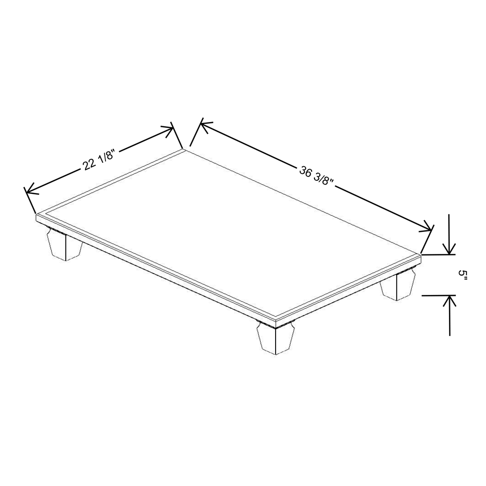 Fabuwood Allure Galaxy Frost Shaker Platform with Cove Feet for V36 Vanity Cabinet