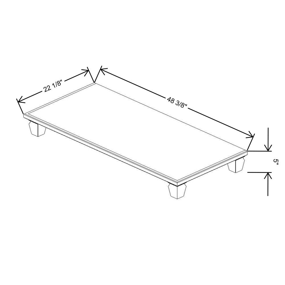 Fabuwood Allure Galaxy Frost Shaker Platform with Cove Feet for V48 Vanity Cabinet