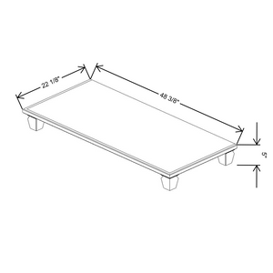 Fabuwood Allure Galaxy Frost Shaker Platform with Cove Feet for V48 Vanity Cabinet