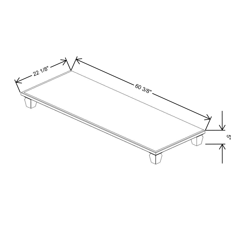 Fabuwood Allure Galaxy Frost Shaker Platform with Cove Feet for V60 Vanity Cabinet