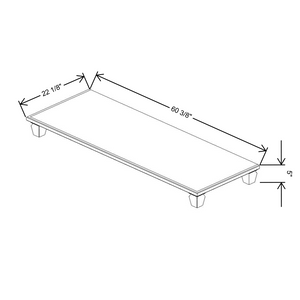 Fabuwood Allure Galaxy Frost Shaker Platform with Cove Feet for V60 Vanity Cabinet