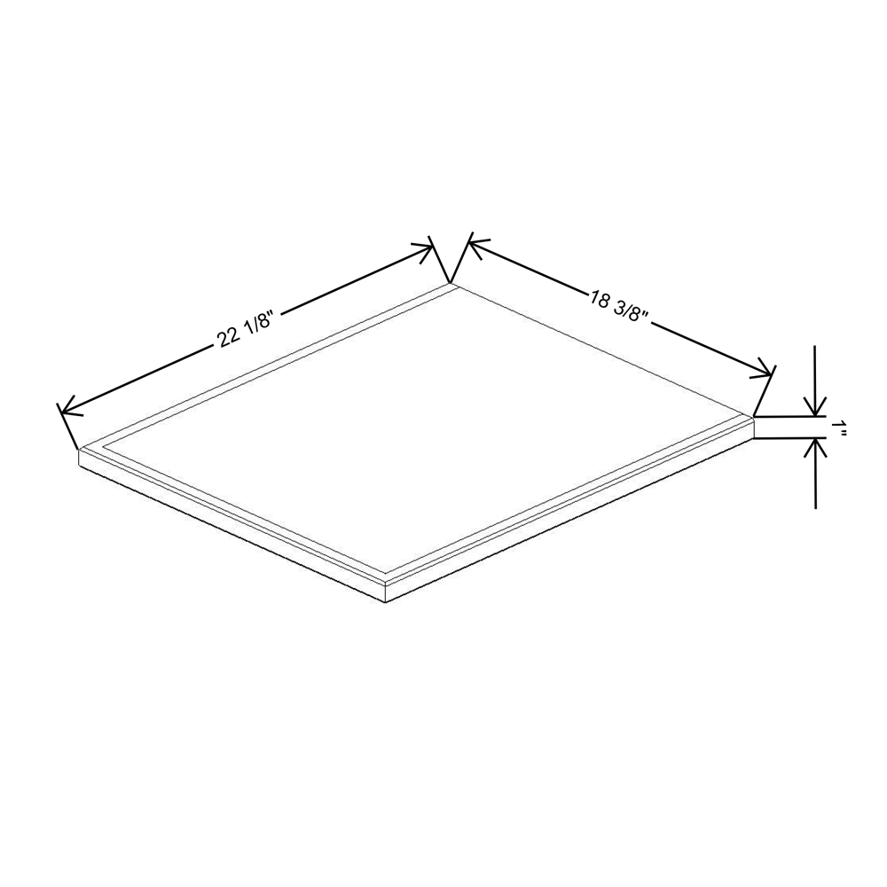 Fabuwood Allure Galaxy Frost Shaker Platform for TP1821 Linen Cabinet