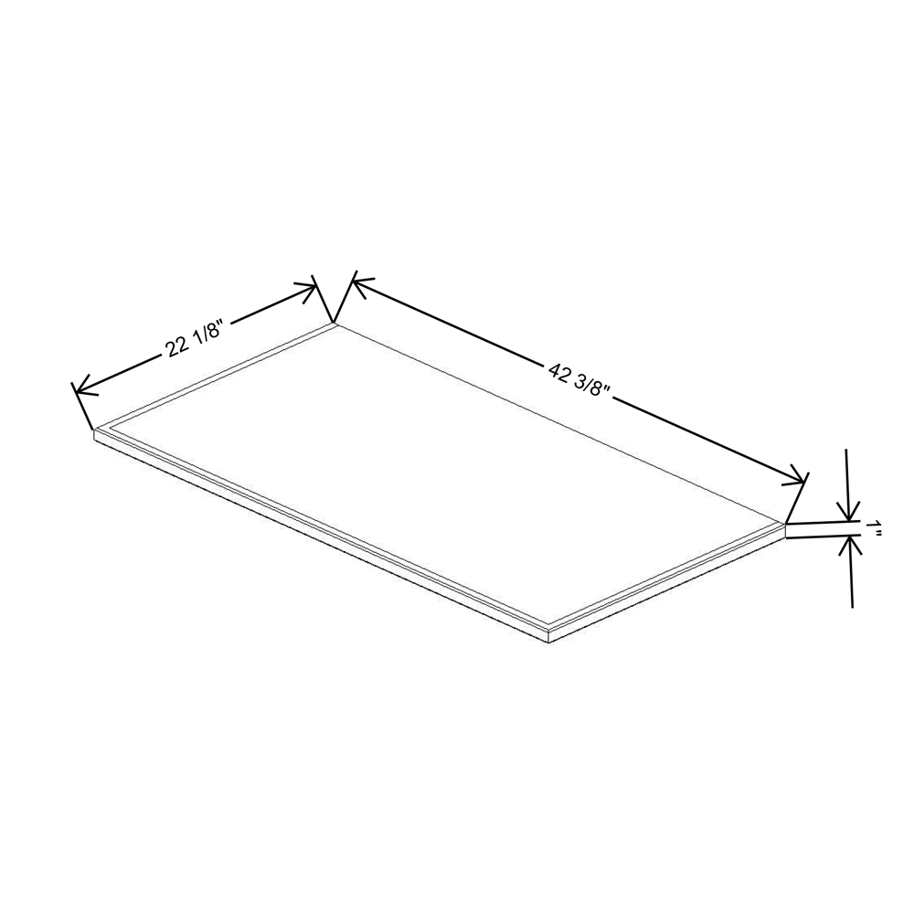 Fabuwood Allure Galaxy Frost Shaker Platform for V42 Vanity Cabinet