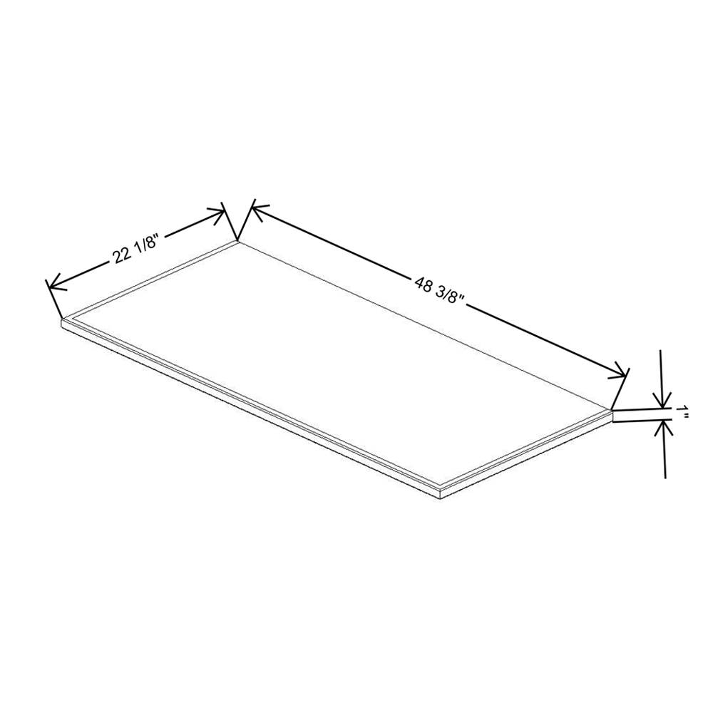 Fabuwood Allure Galaxy Frost Shaker Platform for V48 Vanity Cabinet