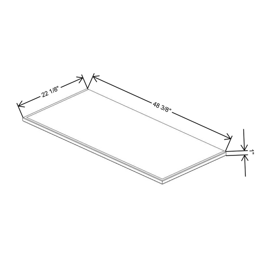 Fabuwood Allure Galaxy Frost Shaker Platform for V48 Vanity Cabinet